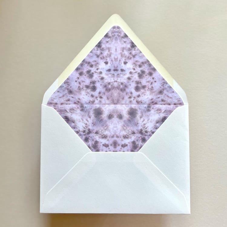 "A7 Envelope Liners Speckled Symmetry in Violet for Euro Flap Envelopes | Pack of 10" - Envelope Liners in purple by Renée Stramel
