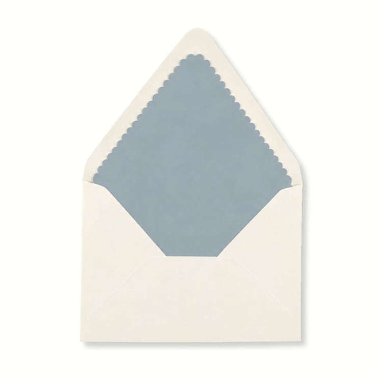 "Dusty Blue Scalloped Laser Envelope Liner (Pack of 20)" - Envelope Liners in blue by Paper Haven