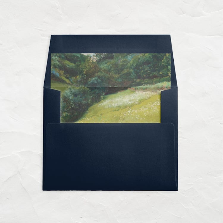 "A7 Fine Art Envelope Liners Square Flap // Luscious Field (Set of 25)" - Envelope Liners in green by Clover and Lamb