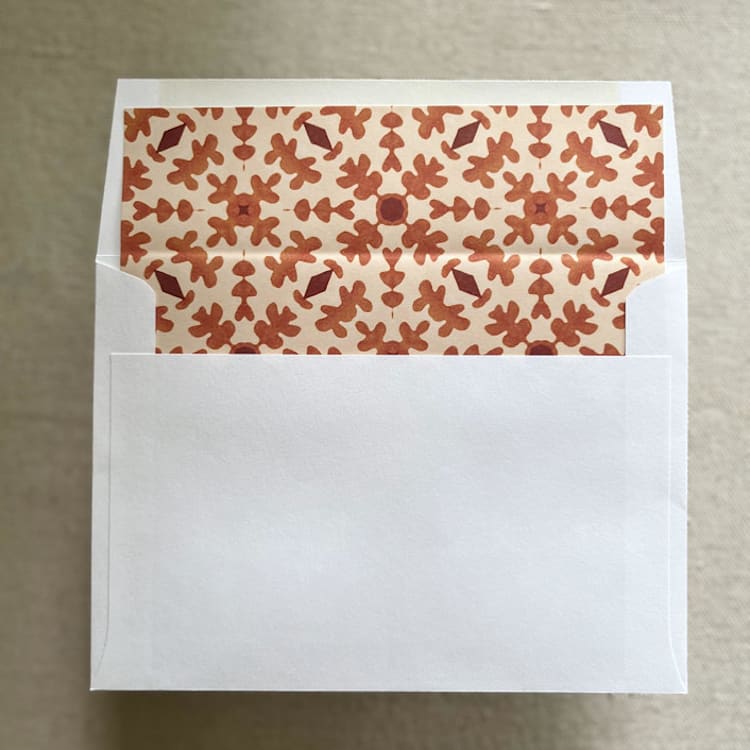 "A7 Envelope Liners Isabella in Orange Marmalade for Straight Flap Envelopes | Pack of 10" - Envelope Liners in orange by Renée Stramel