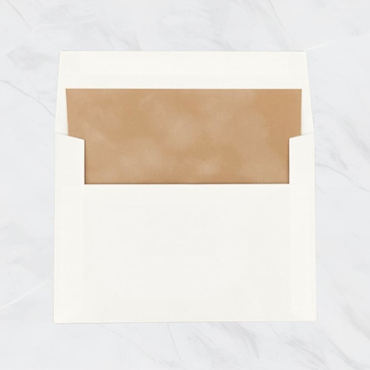 "Camel Velvet Envelope Liners for 5 x 7 Cards (Set of 10)" - Envelope Liners in brown by Caroline Russo