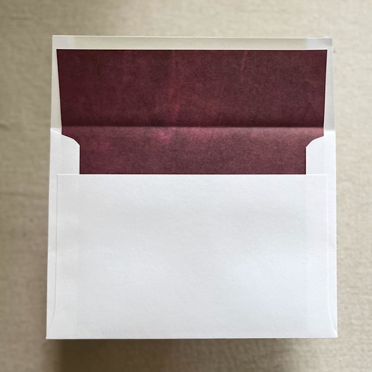 "A7 Envelope Liners Fresco Texture in Dramatic Red for Straight Flap Envelopes | Pack of 10" - Envelope Liners in red by Renée Stramel
