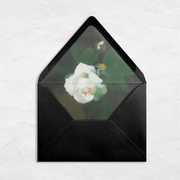 "A7 Fine Art Envelope Liners // Moonlit Rose (Set of 25)" - Envelope Liners in white by Clover and Lamb