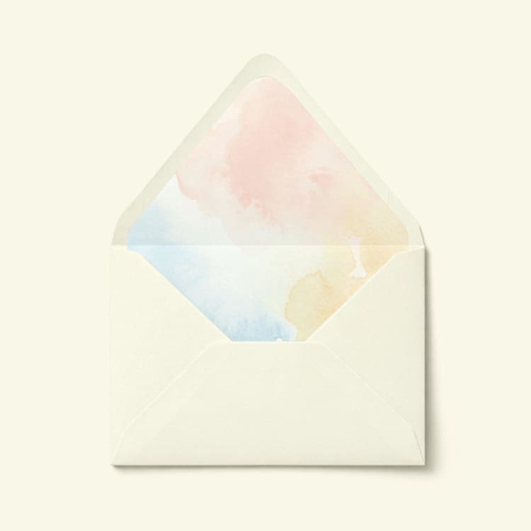"Pastel Watercolor Wash Envelope Liner | Set of 10" - Envelope Liners in multicolor by Paper Haven