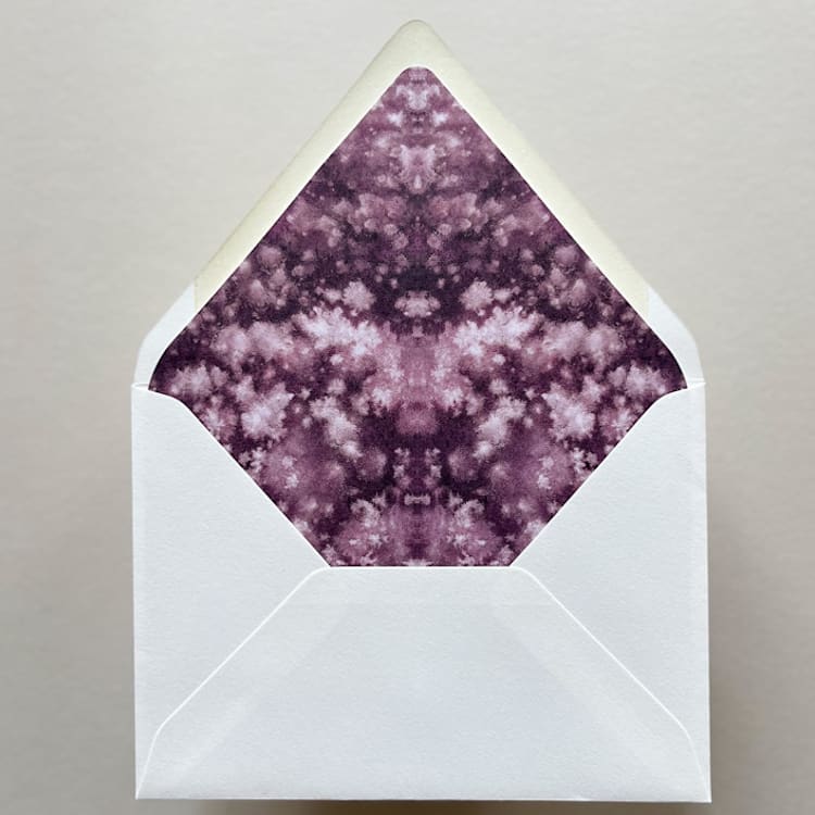 "A7 Envelope Liners Painted Symmetry in Wine Red | Pack of 10" - Envelope Liners in red by Renée Stramel