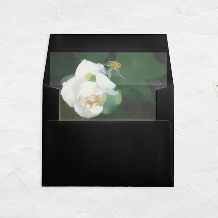 "A7 Fine Art Envelope Liners Square Flap // Moonlit Rose (Set of 25)" - Envelope Liners in white by Clover and Lamb