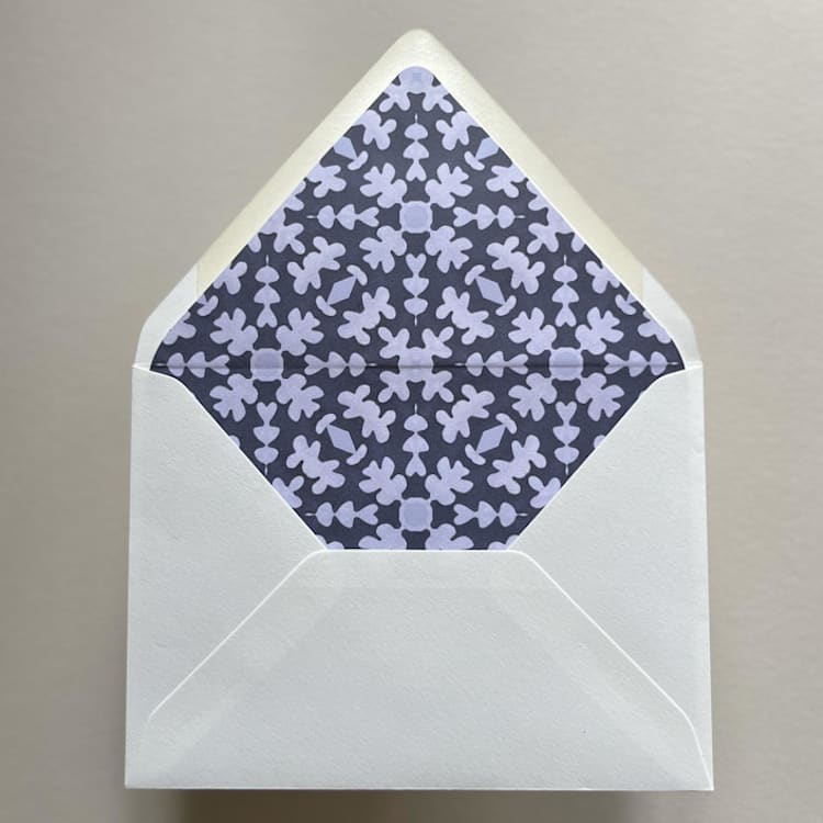 "A7 Euro Flap Envelope Liners | Isabella in Sky & Ocean" - Envelope Liners in blue by Renée Stramel