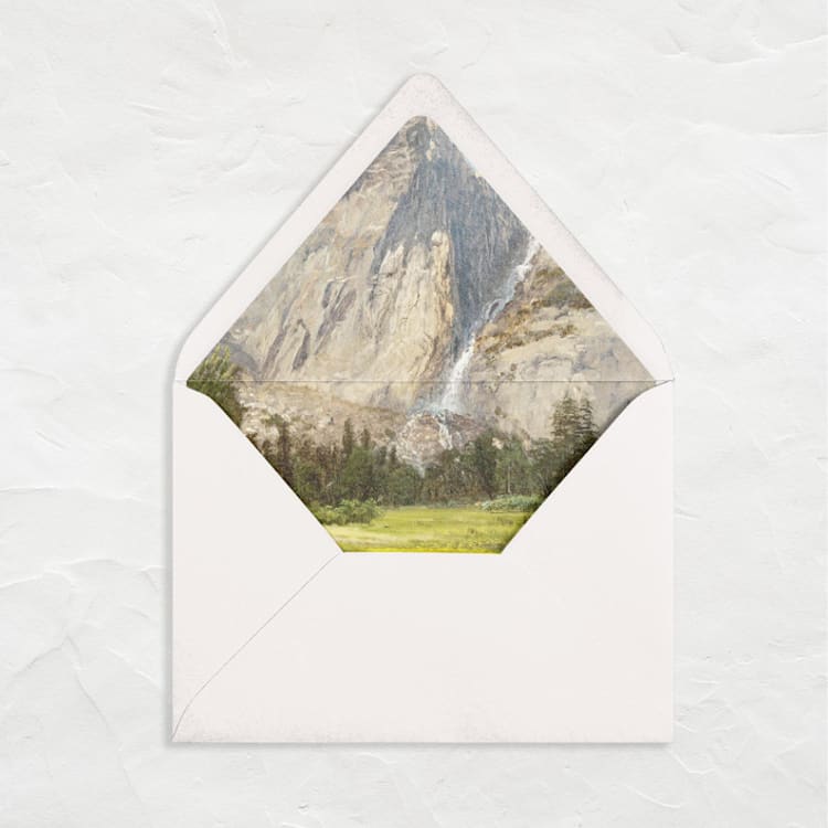 "A7 Fine Art Envelope Liners // Cathedral Falls (Set of 25)" - Envelope Liners in green by Clover and Lamb