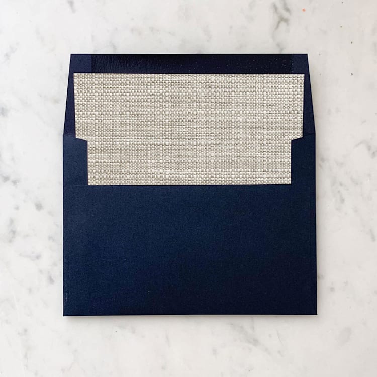 "A7 Envelope Liners Linen Texture Taupe Square Flap (set of 10)" - Envelope Liners in beige by Design by Laney