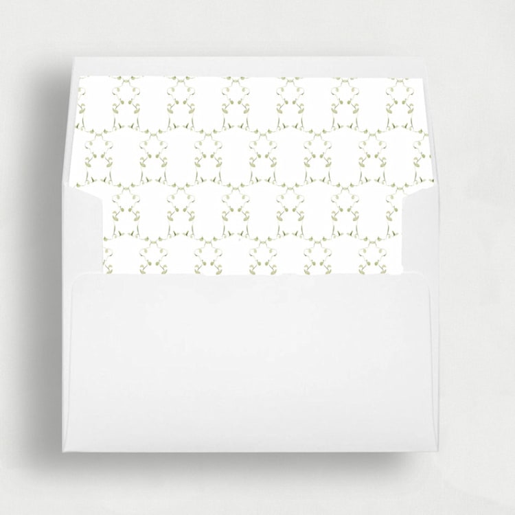 "Green Watercolor Trellis | 25 Square Envelope Liners" - Envelope Liners in green by Nikki Turner
