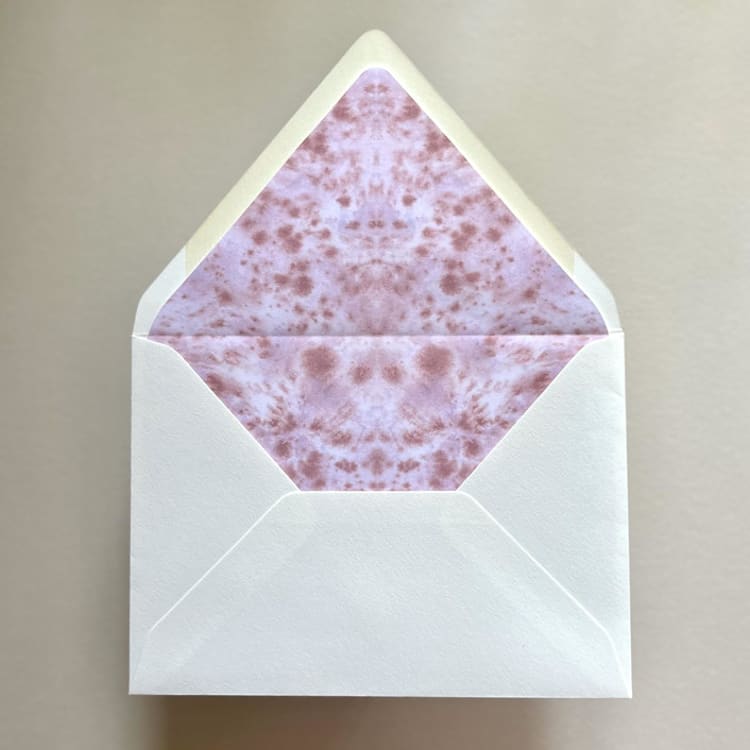 "A7 Envelope Liners Speckled Symmetry in Pink & Orange | Pack of 10" - Envelope Liners in pink by Renée Stramel