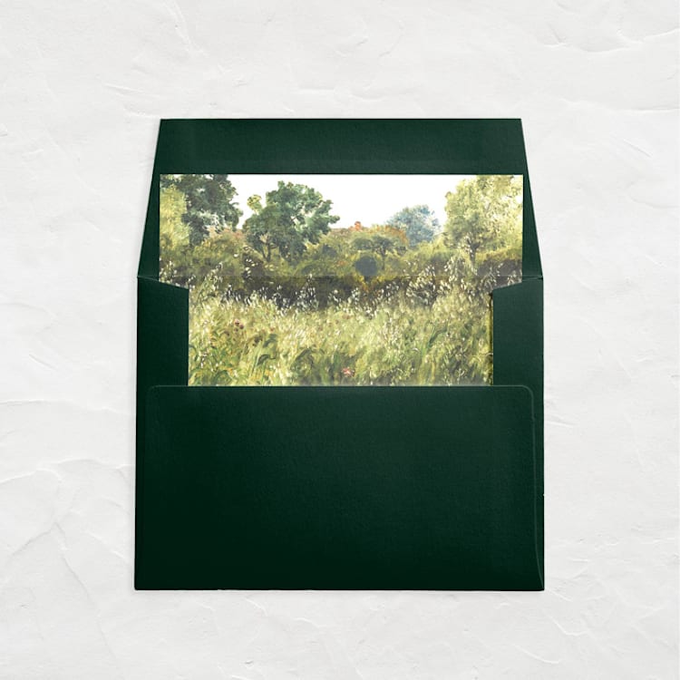 "A7 Envelope Liners Square Flap // Field of Oats (Set of 25)" - Envelope Liners in green by Clover and Lamb