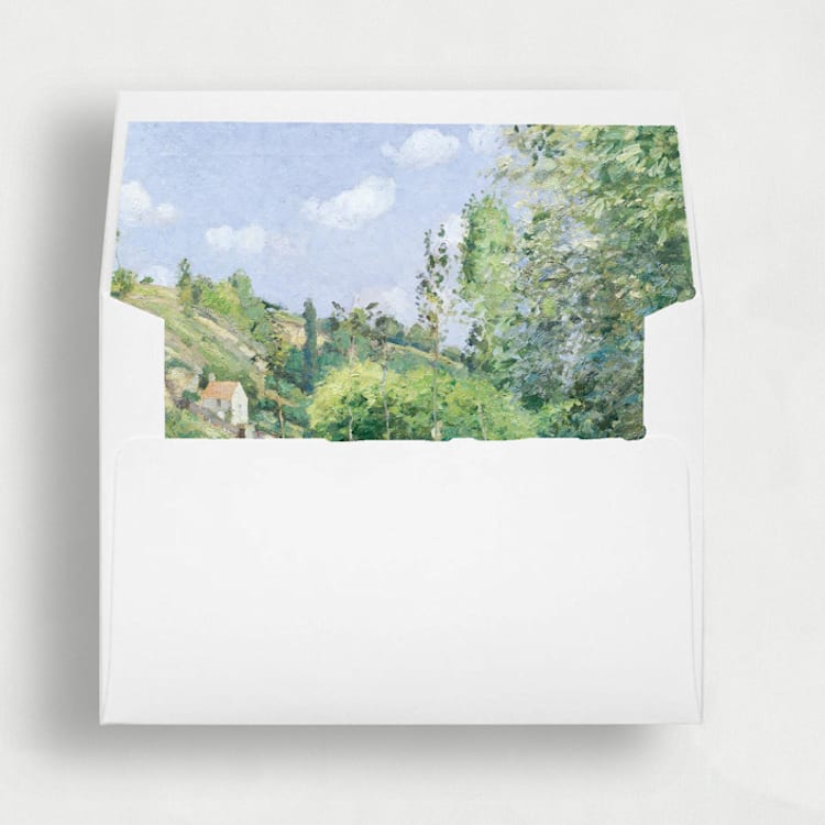 "Countryside Landscape Liner | Set of 25 Square Envelope Liners" - Envelope Liners in multicolorassorted-colors by Nikki Turner