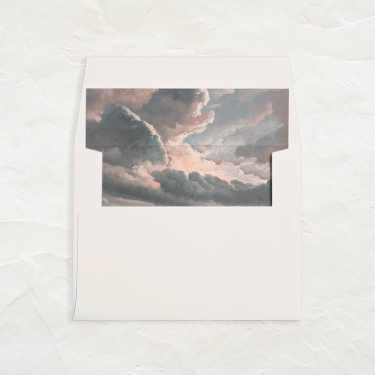 "A7 Envelope Liners Square Flap // Ethereal Clouds (Set of 25)" - Envelope Liners in pink by Clover and Lamb