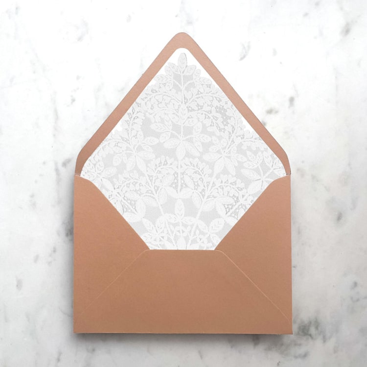 "A7 Envelope Liners Lace (set of 10)" - Envelope Liners in white by Design by Laney