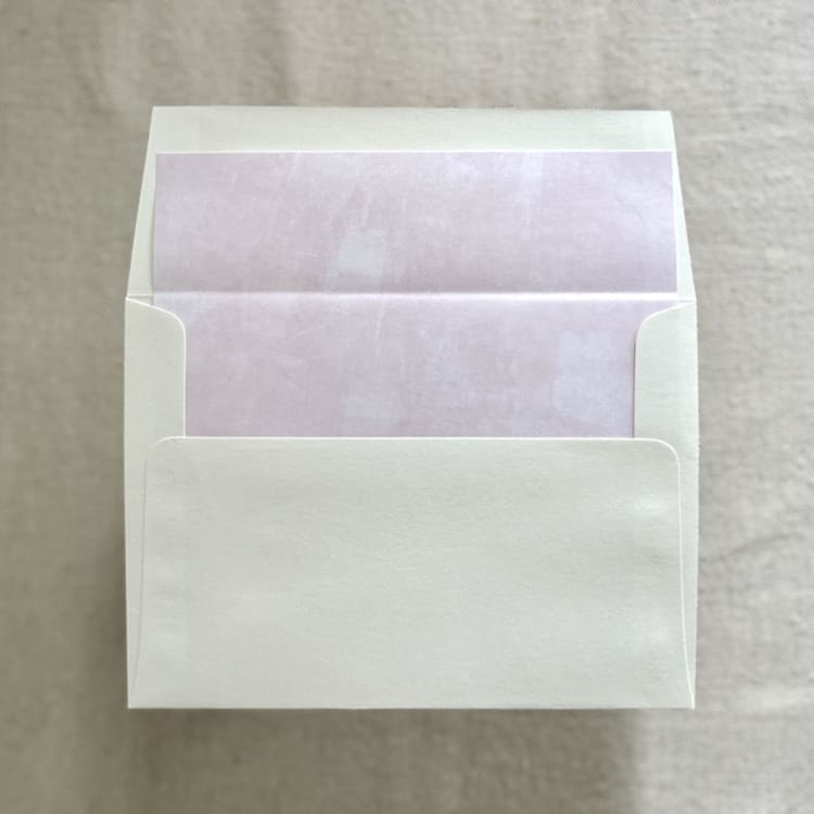 "A7 Envelope Liners Fresco Texture in Palest Pink for Square Flap envelopes | Pack of 10" - Envelope Liners in pink by Renée Stramel