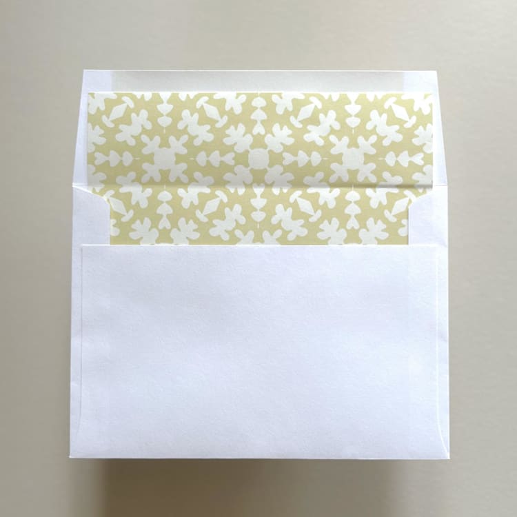 "A7 Straight Flap Envelope Liners | Isabella in Citron | Pack of 10" - Envelope Liners in green by Renée Stramel