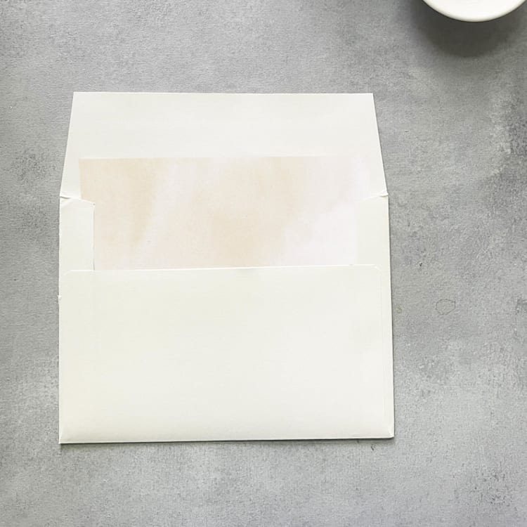"Neutral Watercolor Square Envelope Liner | Set of 10 | For 5x7” invitations " - Envelope Liners in natural by Cotton and Bow