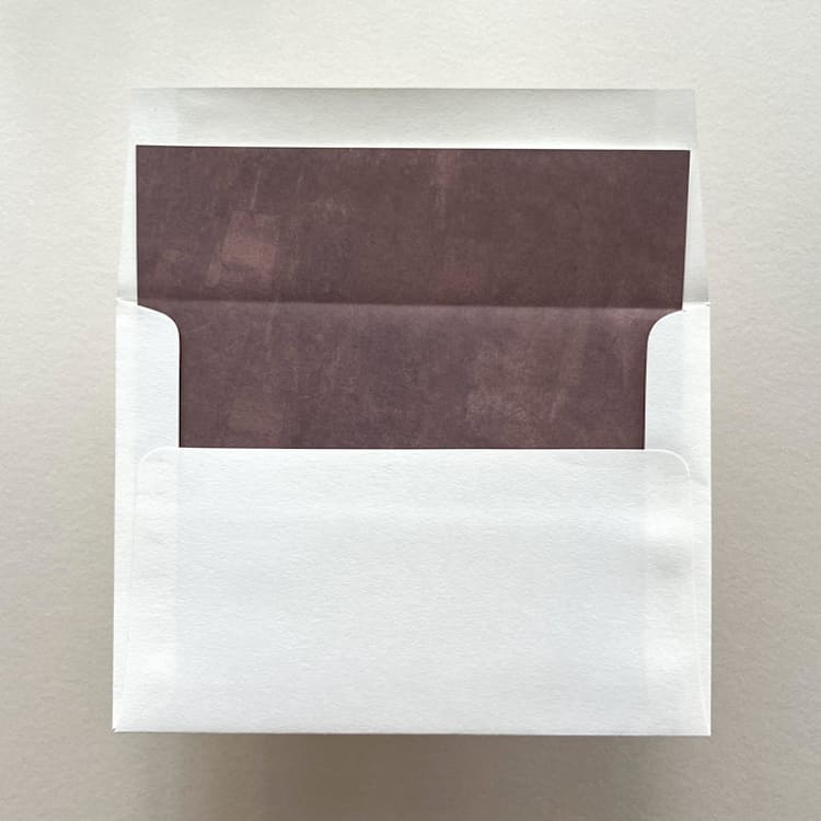 "A7 Envelope Liners Fresco Texture in Chocolate for Straight Flap Envelopes | Pack of 10" - Envelope Liners in brown by Renée Stramel