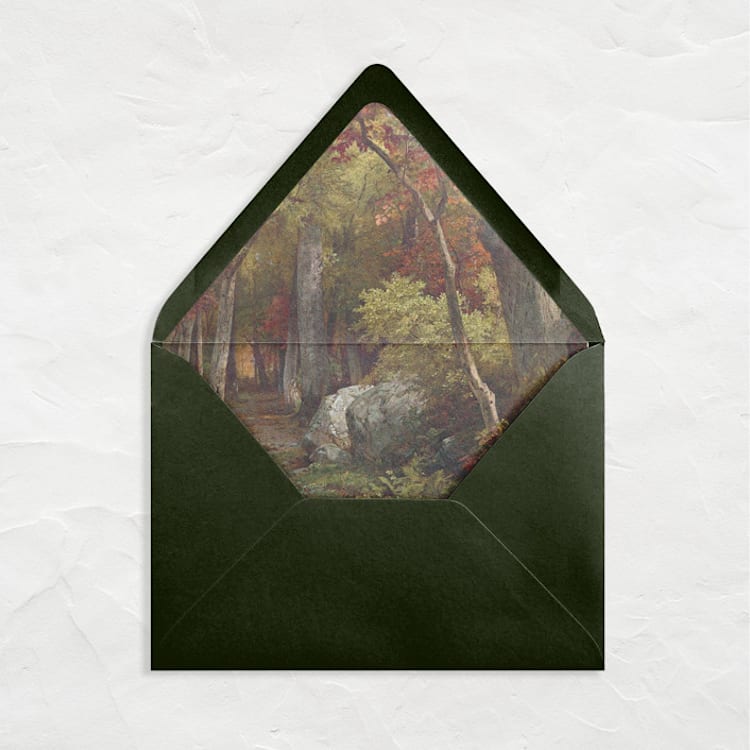 "A7 Fine Art Envelope Liners // Autumn Woodland (Set of 25)" - Envelope Liners in multicolorassorted-colors by Clover and Lamb