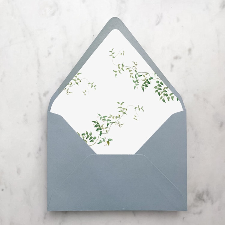 "A7 Envelope Liners Greenery Vines (set of 10)" - Envelope Liners in green by Design by Laney