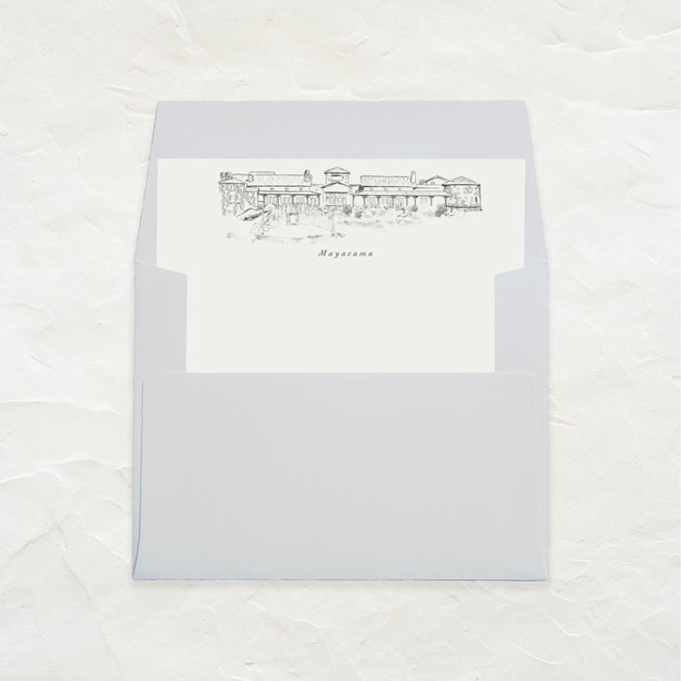"Custom A7 Venue Sketch Square Flap Liners // Set of 125" - Envelope Liners in black by Clover and Lamb