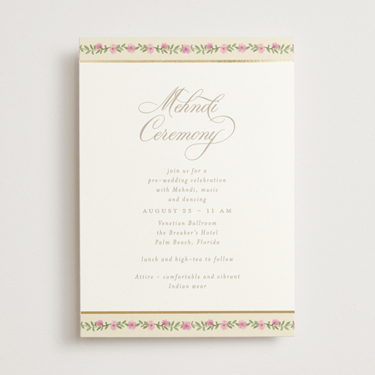 "Amalgamation - Cloned" - Foil-Pressed Mehndi Invitations in Shubh by Creo Study - Front