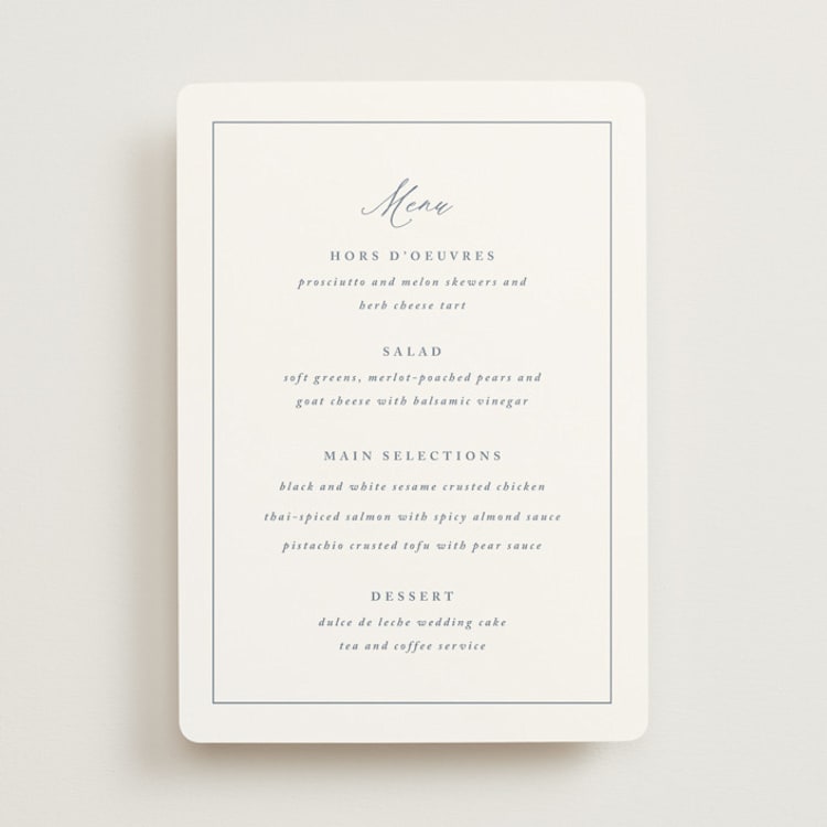 "Close to my Heart" - Menus in Twilight Whisper by Design Lotus - Front