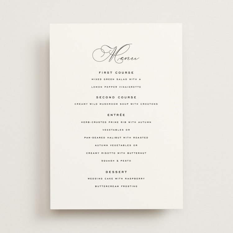 "Limelight" - Menus in Linen by Olivia Kanaley Inman - Front