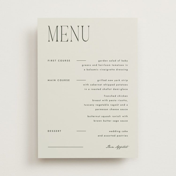 "Hayes" - Menus in Forest by Blustery August - Front
