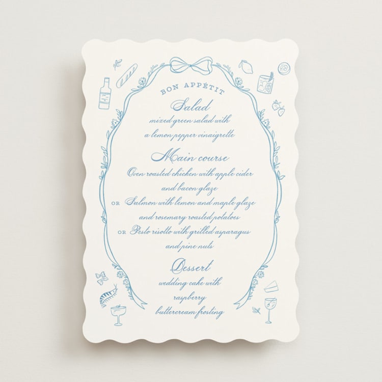 "Royalty" - Menus in Capri by Creo Study - Front
