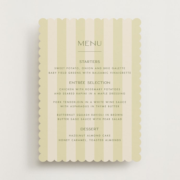 "palmetto" - Menus in Lime by Ellen Schlegelmilch - Front