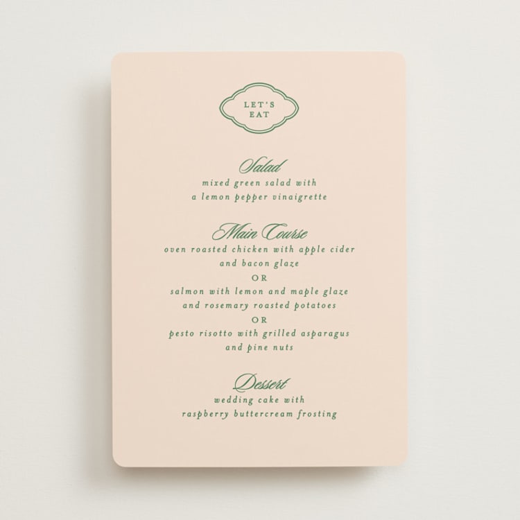"Scripted" - Menus in Emerald by Creo Study - Front
