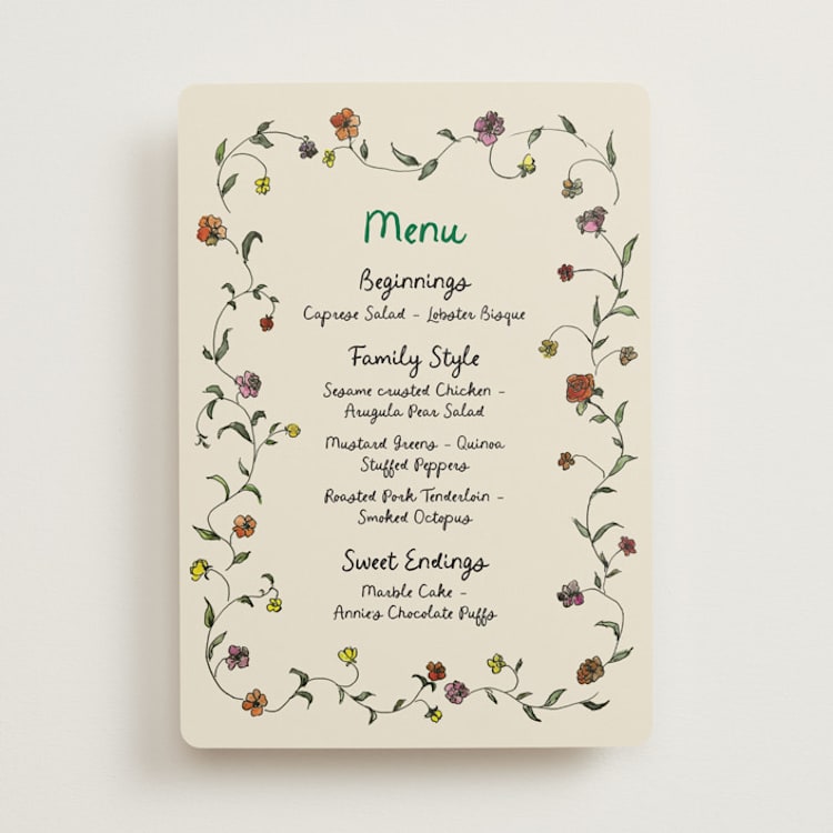 "Garden's Edge" - Menus in Meadow by Cass Loh - Front
