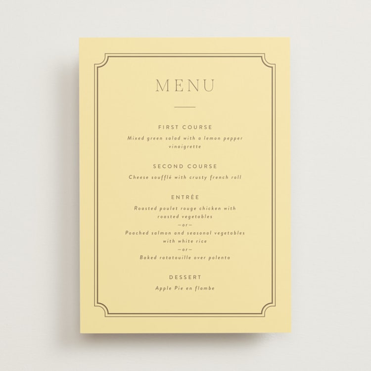 "Enchanted Rose from Disney's Beauty & The Beast" - Menus in Mimosa by Leah Bisch - Front