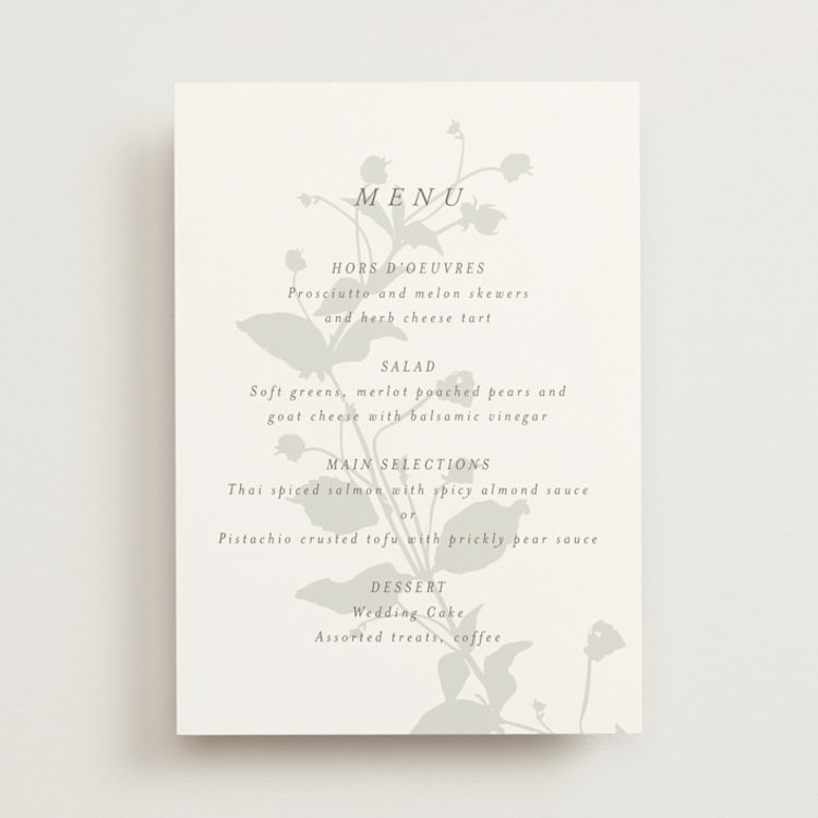 "Autumnal" - Menus in Fawn by AK Graphics - Front