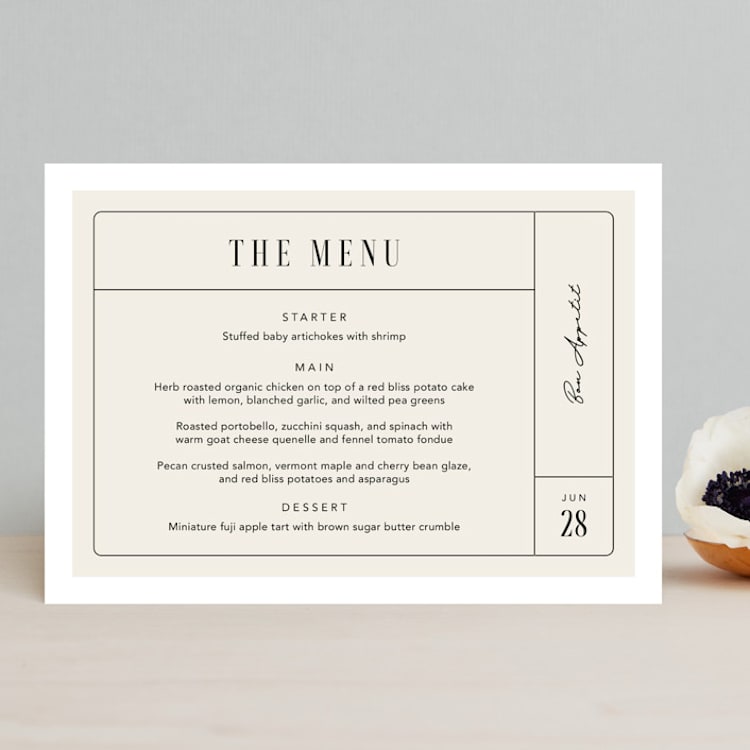 "Everlasting" - Menus in Cotton by FRANI - Front