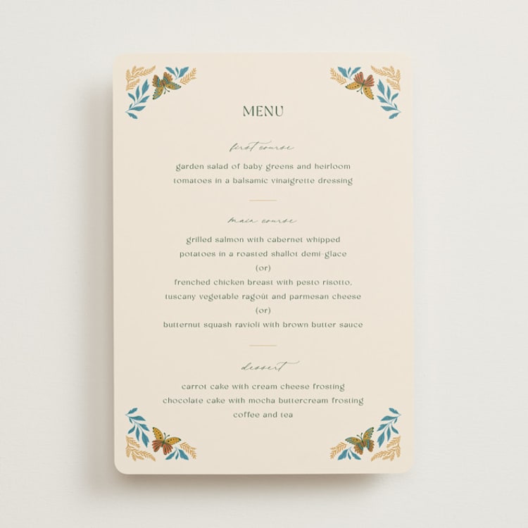 "Flutter" - Menus in Sunset by Jen Owens - Front