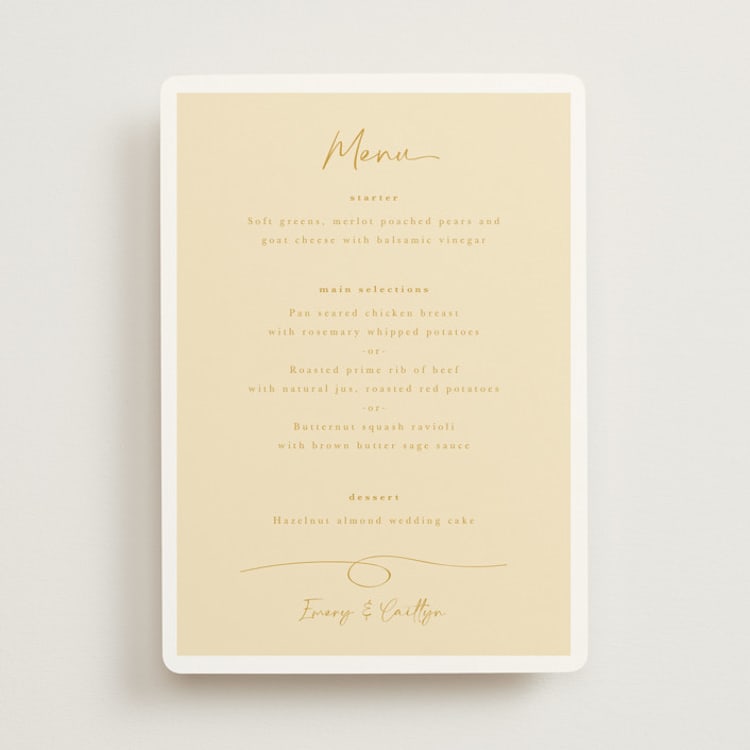 "Ink scribble" - Menus in Honey by Adelyn T. - Front