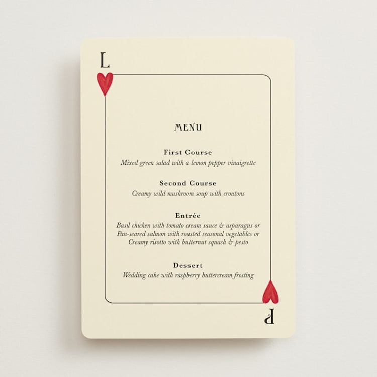 "Red Hearts" - Menus in Champagne by Helena Vitto - Front