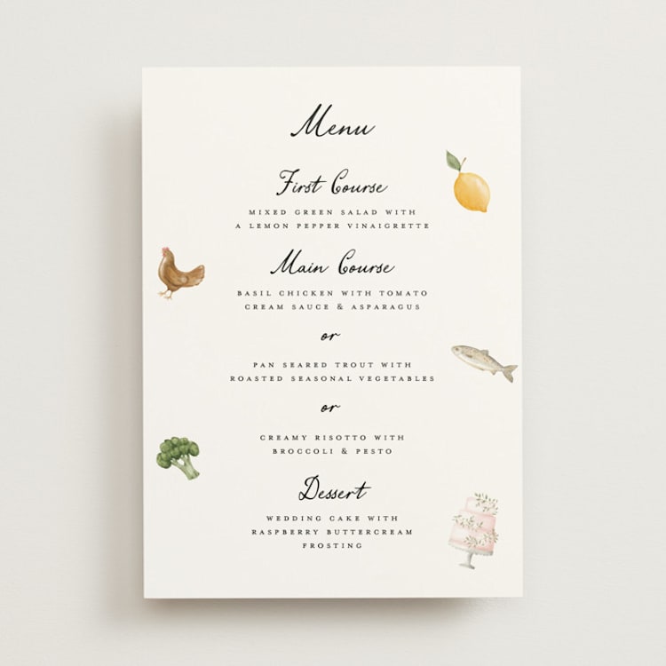 "Let's Eat" - Menus in Pearl by Petra Kern - Front