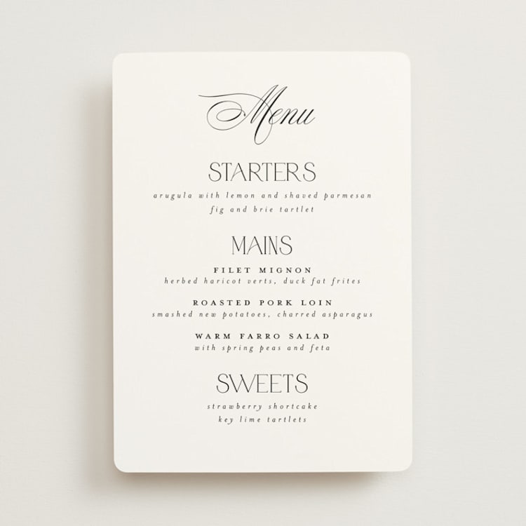"Sacrament" - Menus in Cloud by Heather Cairl - Front