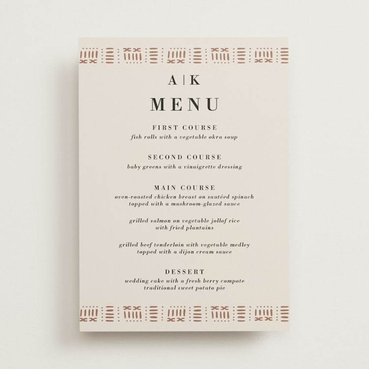 "Amari" - Menus in Ivory by Oma N. Ramkhelawan - Front