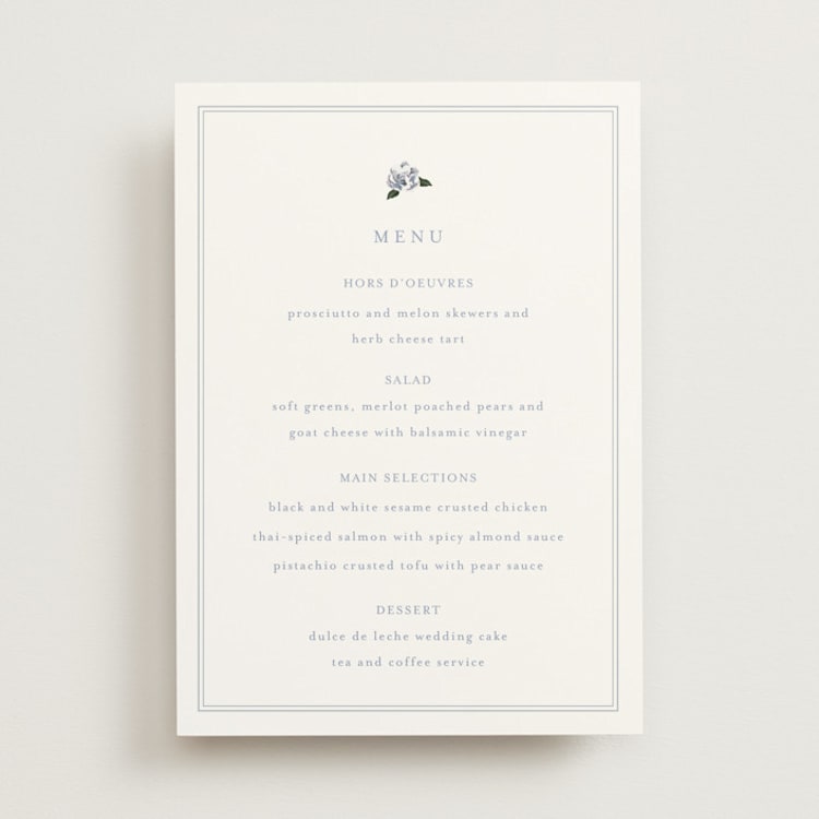 "Be With You" - Menus in French by Design Lotus - Front