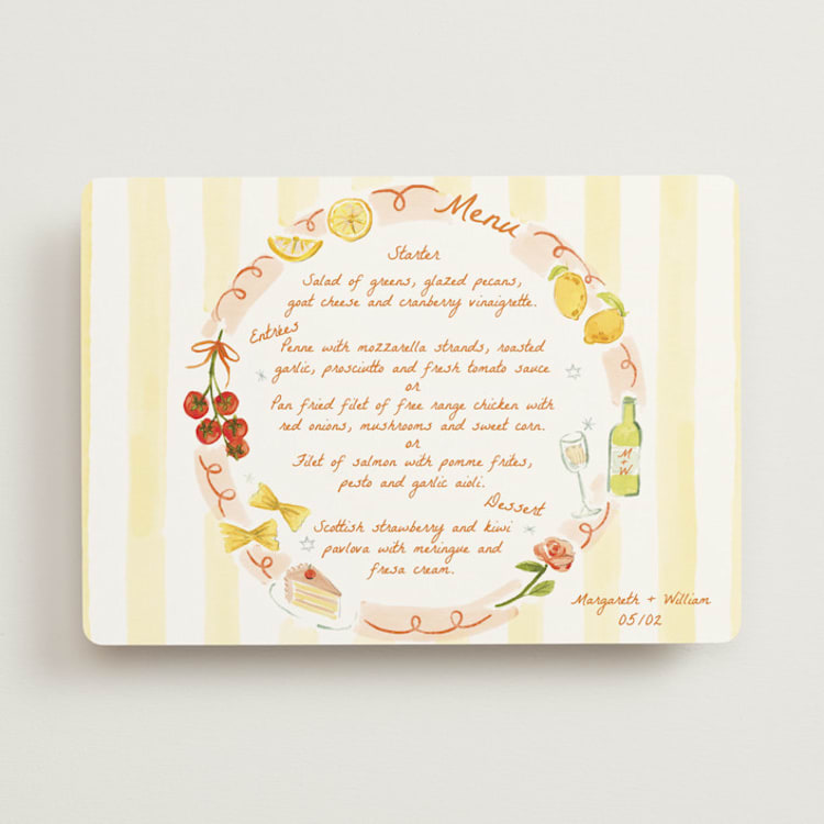 "Giardino" - Menus in Flame by Pati Cascino - Front