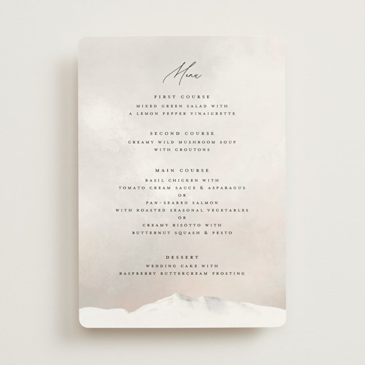 "montagna" - Menus in Forest by Petra Kern - Front