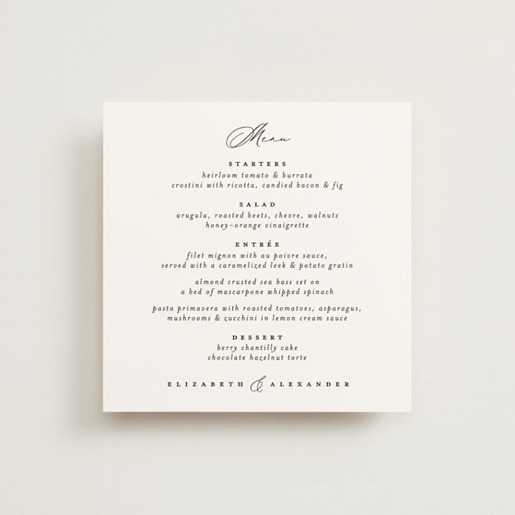 "Grande" - Menus in Cotton by Carolyn Nicks - Front