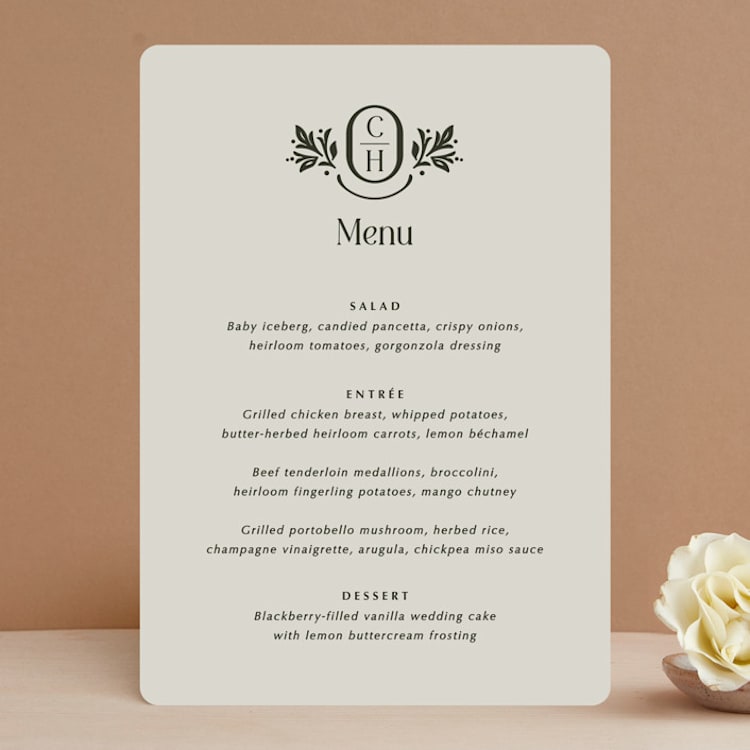 "Litterateur" - Menus in Natural by Karen Glenn - Front