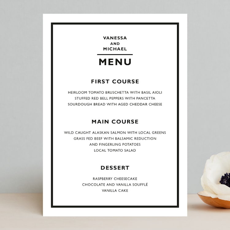 "Desenfadado" - Menus in Black Ink by Aspacia Kusulas - Front