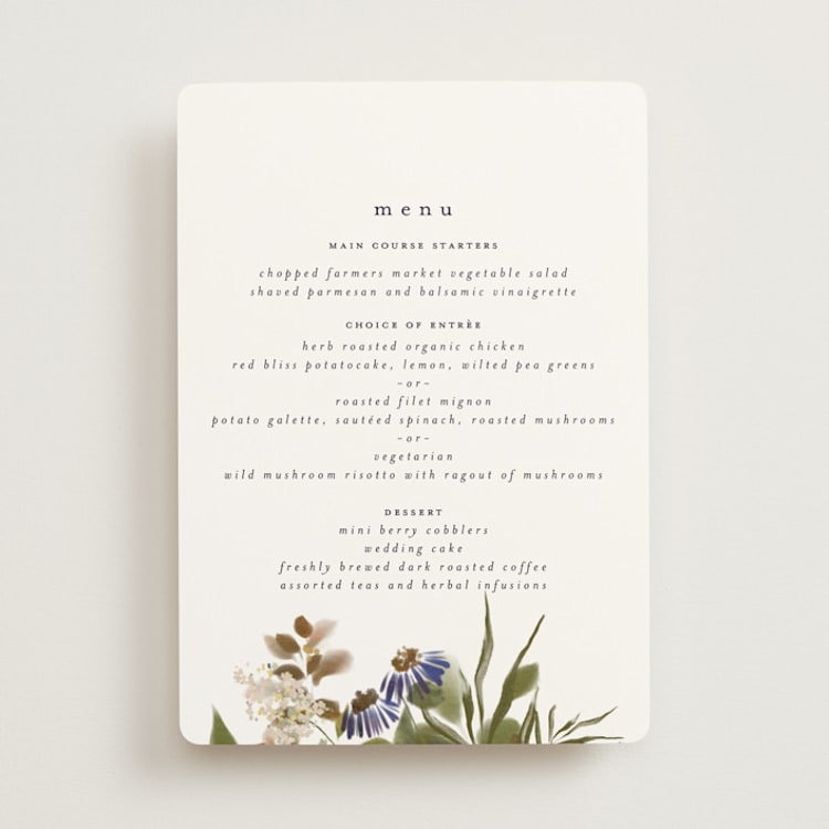 "Pressed Garden" - Menus in Fall by Grace Kreinbrink - Front